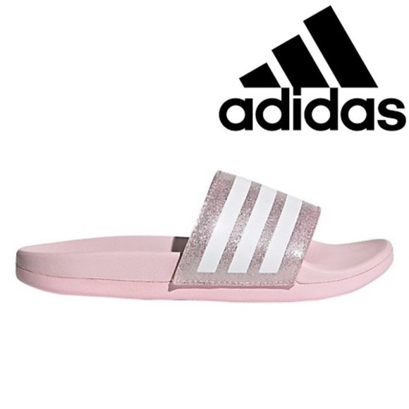 🆕️ NEW Adidas Little Girl's Adilette Slip-On Sandals 11 and 12 US - Picture 1 of 13